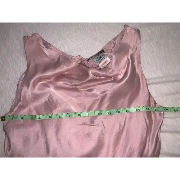 We Are Replay Uniform 4 angels Pink Y2k Silk Slip Dress Cat Open Back Sz Small - Picture 12 of 13